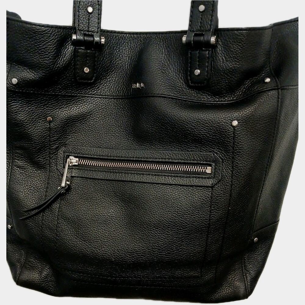 Lauren Ralph Lauren Est. 1967 Black Pebble Leather Lrg Tote Shoulder Slouch Bag - Picture 8 of 16